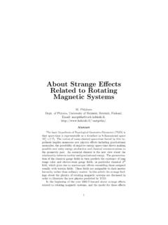 About Strange Eﬀects Related to Rotating …