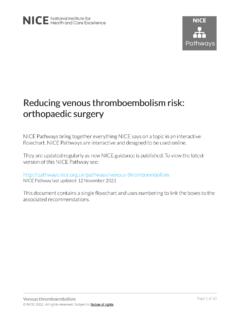 Reducing venous thromboembolism risk: orthopaedic surgery