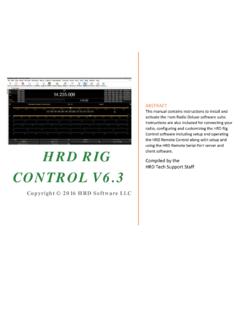 Ham Radio Deluxe (HRD) is an integrated suite of software ...