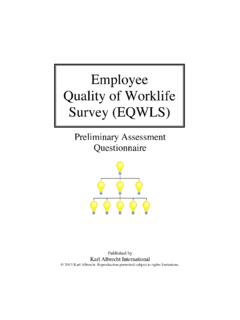 Employee Quality of Worklife Survey (EQWLS)