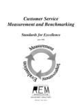 Customer Service Measurement and Benchmarking