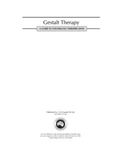 Gestalt therapy - Counselling Connection
