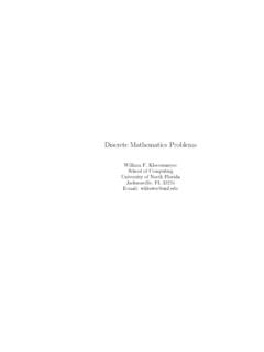 Discrete Mathematics Problems - University of North Florida