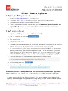 Licensure Renewal Applicants - Tennessee