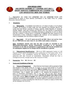 JOIN INDIAN ARMY JAG ENTRY SCHEME 27TH COURSE (OCT …