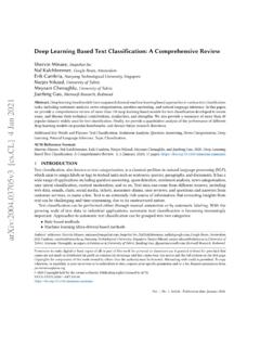 Deep Learning Based Text Classification: A Comprehensive ...