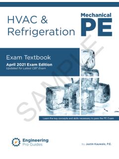 HVAC &amp; Refrigeration PE SAMPLE - Engineering Pro Guides