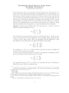 One Hundred Solved Exercises for the subject: …