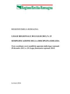 LEGGE REGIONALE LUGLIO SEMPLIFICAZIONE DELLA ... - …