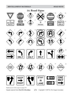 14: road signs - Pro Lingua Associates Educational Materials