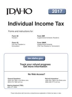 Individual Income Tax Instructions Packet
