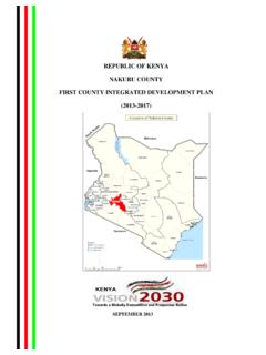 REPUBLIC OF KENYA NAKURU COUNTY FIRST COUNTY INTEGRATED ...