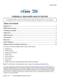Federally Qualified Health Center - HHS.gov
