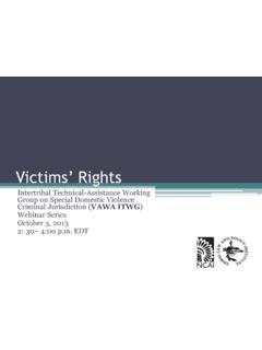 Victims’ Rights - NCAI