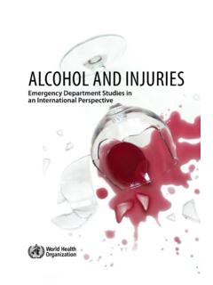 Alcohol And InjurIes - who.int