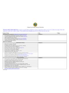 Home Care Initial Survey Checklist - NC DHHS