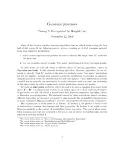 Gaussian processes - Stanford University
