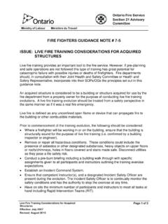 FIRE FIGHTERS GUIDANCE NOTE # 7-5 ISSUE: LIVE …