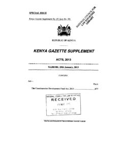 KENYA GAZETTE SUPPLEMENT - nation.co.ke