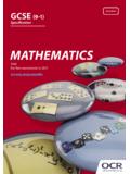 OCR GCSE (9-1) J560 Mathematics Specification