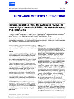 Preferred reporting items for systematic review and meta ...