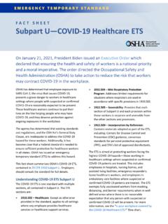 Subpart U—COVID-19 Healthcare ETS