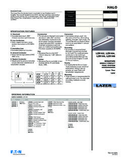 Halo Track LZR102 Lazer mini trac spec sheet - TD518195EN
