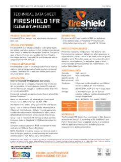 TEChNICAL DATA ShEET FIRESHIELD 1FR - Resene