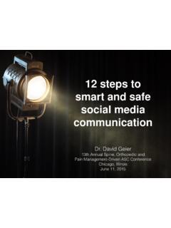 12 steps to social media communication - Dr. David Geier