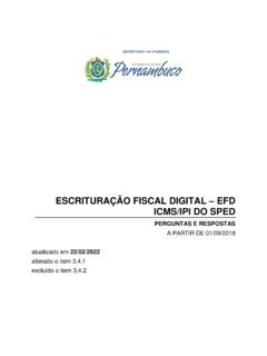 EFD ICMS-IPI SPED - Pernambuco