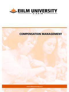 COMPENSATION MANAGEMENT - EIILM University