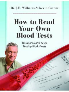 How to Read Your Blood Tests Optimal Levels Worksheet