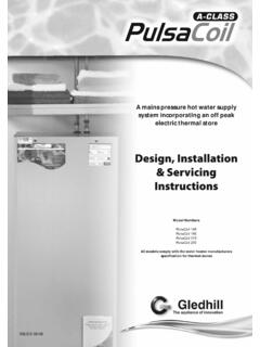 Design, Installation &amp; Servicing Instructions - Gledhill