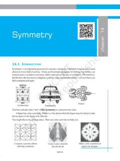 Symmetry Chapter 14 - NCERT