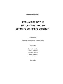 EVALUATION OF THE MATURITY METHOD TO ESTIMATE …