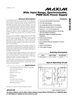 Wide Input Range, Synchronizable, PWM SLIC Power Supply