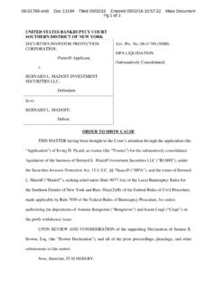 UNITED STATES BANKRUPTCY COURT SOUTHERN …