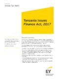 Tanzania issues Finance Act, 2017 - United States