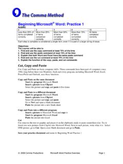 Beginning Microsoft Word: Practice 1
