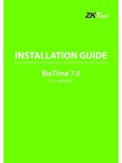 BioTime 7.0 Installation Guide V.1.1 (EN)