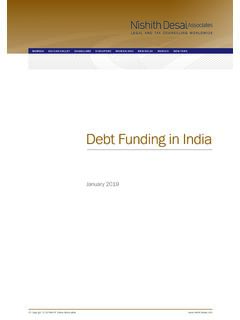 Debt Funding in India - Nishith Desai