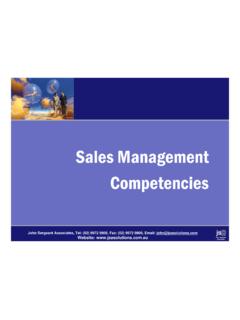Sales Management Competencies - jsasolutions.com