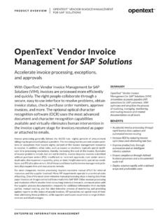 OpenText™ Vendor Invoice Management for SAP&#174; Solutions
