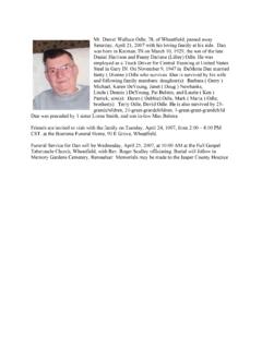 Mr. Daniel Wallace Odle, 78, of Wheatfield, passed away ...