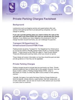 Private Parking Charges Factsheet - Consumer Council
