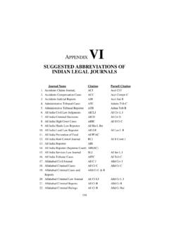 SUGGESTED ABBREVIATIONS OF INDIAN LEGAL JOURNALS - …