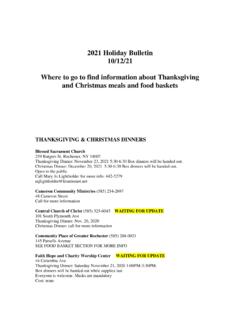 2021 Holiday Bulletin 10/12/21 Where to go to find ...