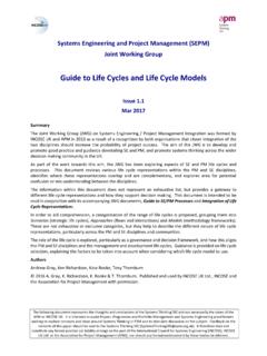 Guide to Life Cycles and Life Cycle Models