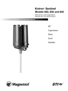 Kotron Sentinel 822, 832, 842 Instruction Manual 50-621