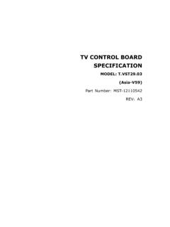 TV CONTROL BOARD SPECIFICATION - vslcd.com